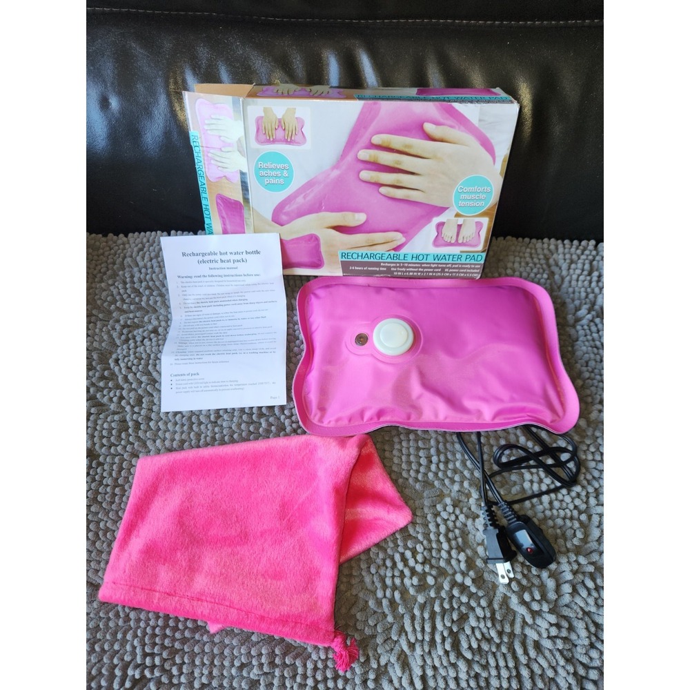 NEW~Rechargeable Hot Water Pad Muscle Aches & Pain Relief/Muscle Tension~Pink‎